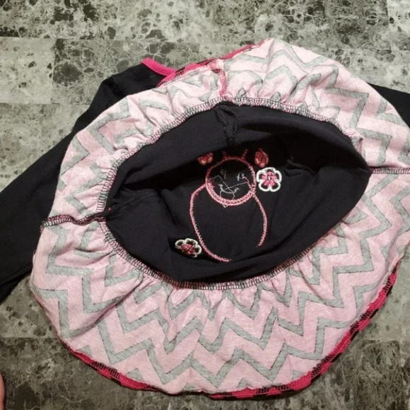 18m, GoodLad, Black and Pink Lady Bug Baby Play Dress - Picture 8 of 11